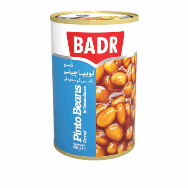 کنسرو لوبیا چیتی با سس گوجه فرنگی بدر - ۴۲۰ گرمی